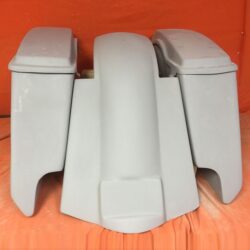 Honda Shadow Sabre 1100 5" Extended Saddlebags Bags Rear Fender Dual Cut Out