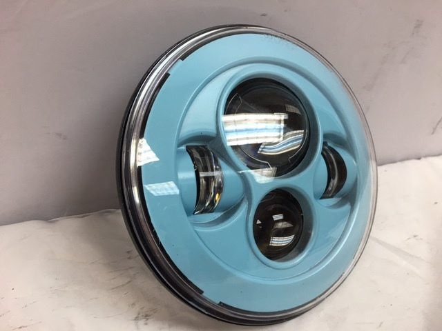 7" DAYAKER Replacement TEAL Projector HID LED Light Bulb Headlight Motorcycle Harley - Image 2