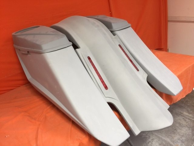 Harley Davidson 6" Trendsetter Extended Saddlebag LED Fender Kit - No Cut Outs 6 x 9 Speaker Lids / 2014 - 2018 - Image 2