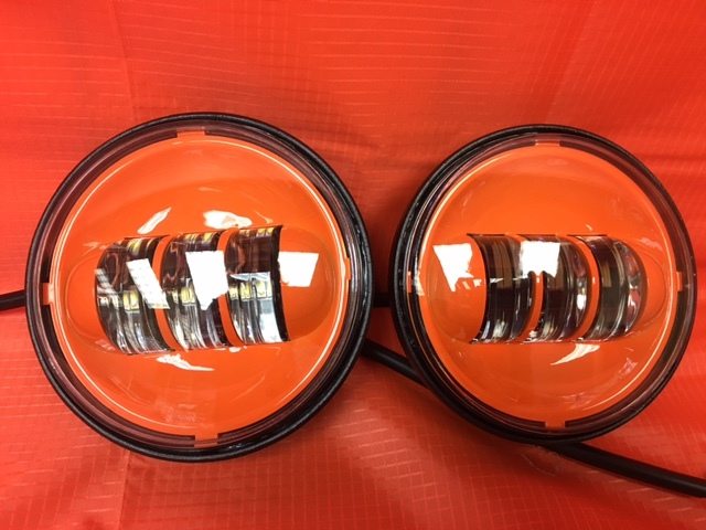 4.5" Auxiliary DAYMAKER ORANGE Spot Passing HID LED Fog Lights Bulb Motorcycle Harley AUX PAIR 4-1/2" - Image 7