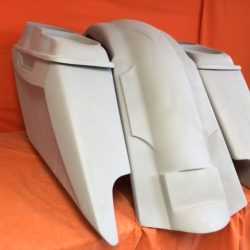 Harley Davidson 5" Fifty Five Extended Stretched Saddlebag Fender Kit - Dual Cut Outs 6 x 9 Speaker Lids
