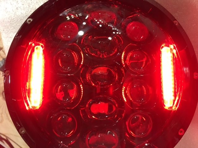 7" DAYMAKER 75W CHROME Projector HID LED Light Bulb Headlight Motorcycle Harley with RED HALO - Image 5