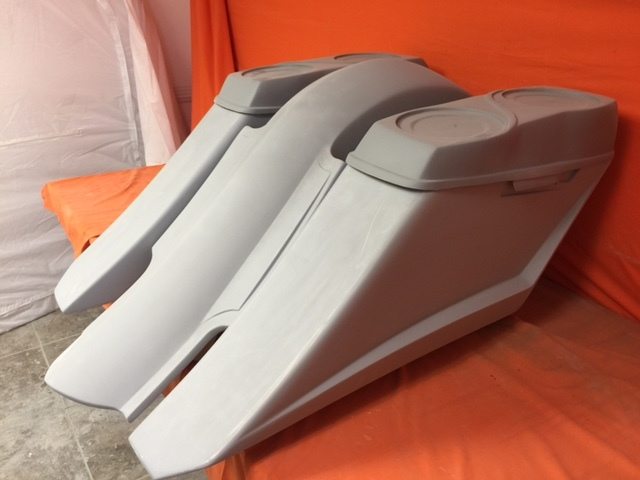 Harley Davidson 6" Trendsetter Extended Saddlebag Fender Kit - No Cut Outs Dual 6.5" Speaker Lids / 2014 - 2018 - Image 2