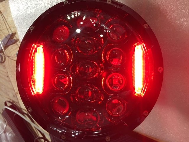 7" DAYMAKER 75W BLACK Projector HID LED Light Bulb Headlight Motorcycle Harley with RED HALO - Image 3