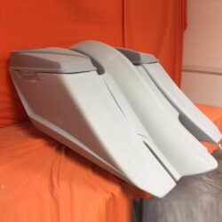 Harley Davidson 6" Trendsetter Extended Saddlebag Fender Kit - No Cut Outs   6.5" Speaker Lids / 2014 - 2018