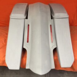 Harley Davidson 6" Trendsetter Extended Saddlebag LED Fender Kit - No Cut Outs Lids / 2014 - 2018