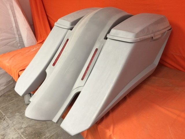 Harley Davidson 6" Trendsetter Extended Saddlebag LED Fender Kit - No Cut Outs Lids / 2014 - 2018 - Image 4