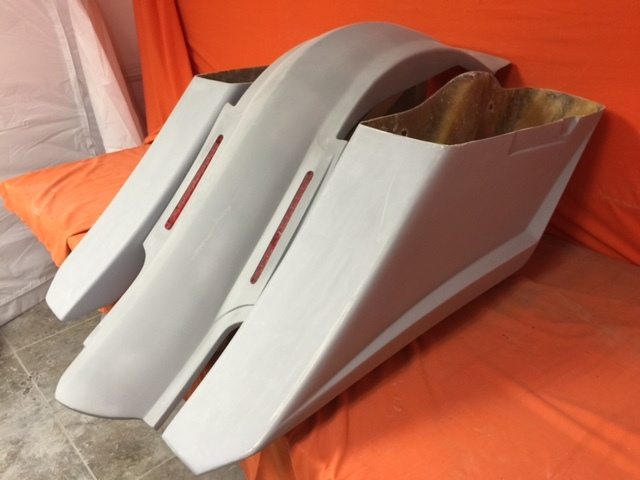 Harley Davidson 6" Trendsetter Extended Saddlebag LED Fender Kit - No Cut Outs No Lids / 2014 - 2018 - Image 5