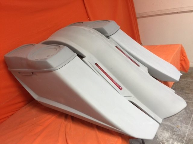 Harley Davidson 6" Trendsetter Extended Saddlebag LED Fender Kit - No Cut Outs Dual 6.5" Speaker Lids / 2014 - 2018 - Image 2
