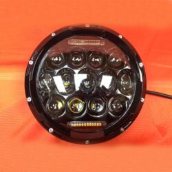 7" DAYMAKER 75W BLACK Projector HID LED Light Bulb Headlight Motorcycle Harley with GREEN HALO