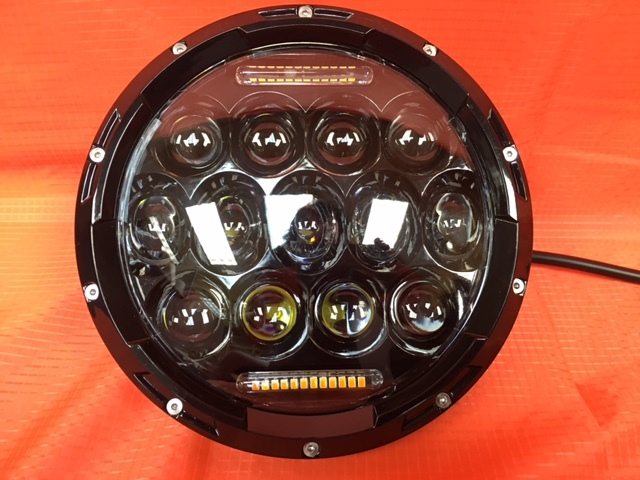 7" DAYMAKER 75W BLACK Projector HID LED Light Bulb Headlight Motorcycle Harley with RED HALO - Image 4