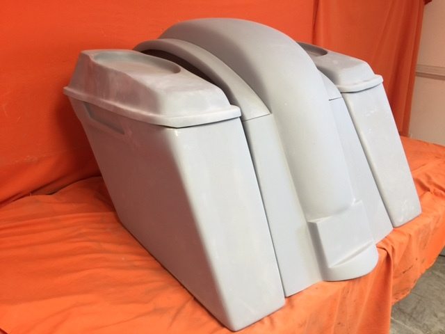 Honda VTX 1300 / 1800 4" Extended Stretched Saddlebags Rear Fender No Cut Outs 6 X 9 Speaker Lids - Image 2
