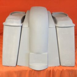 Honda VTX 1300 / 1800 4" Extended Stretched Saddlebags Rear Fender No Cut Outs 6 X 9 Speaker Lids