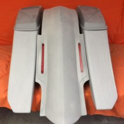 Harley Davidson 6" Trendsetter Extended Saddlebag LED Fender Kit - No Cut Outs 6 x 9 Speaker Lids / 2014 - 2018