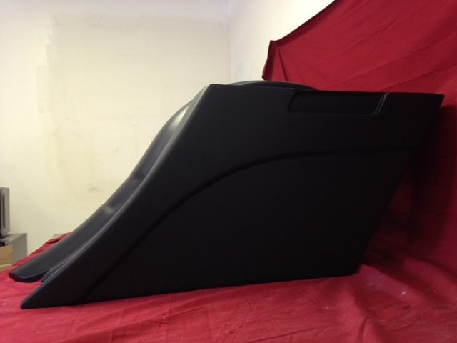 Harley Davidson 6" Extended Stretched Saddlebags Out & Down Bags Custom Rear Fender No Cut Outs - PROMO - Image 4