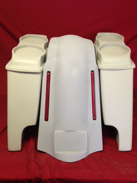 Harley Davidson Bagger 4" inch Stretched Bags Dual 6 X 9 Speaker Lids LED Lights Fender - Image 2