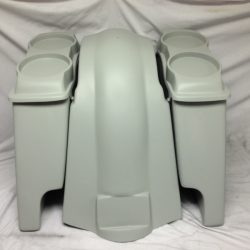 Harley Davidson 4" Extended Saddlebags Dual 6 X 9 Speaker Lids With Cut Outs