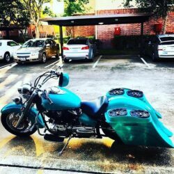 Yamaha VSTAR 1100 6" Extended Out & Down Saddlebag Kit No Cut Outs LED Rear Fender - Lids