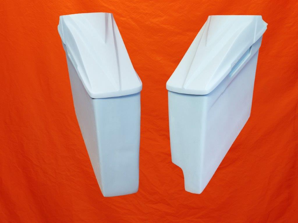 Harley Davidson 4" Extended Stretched Saddlebags, 8.8 Lids Right Side With CutOut