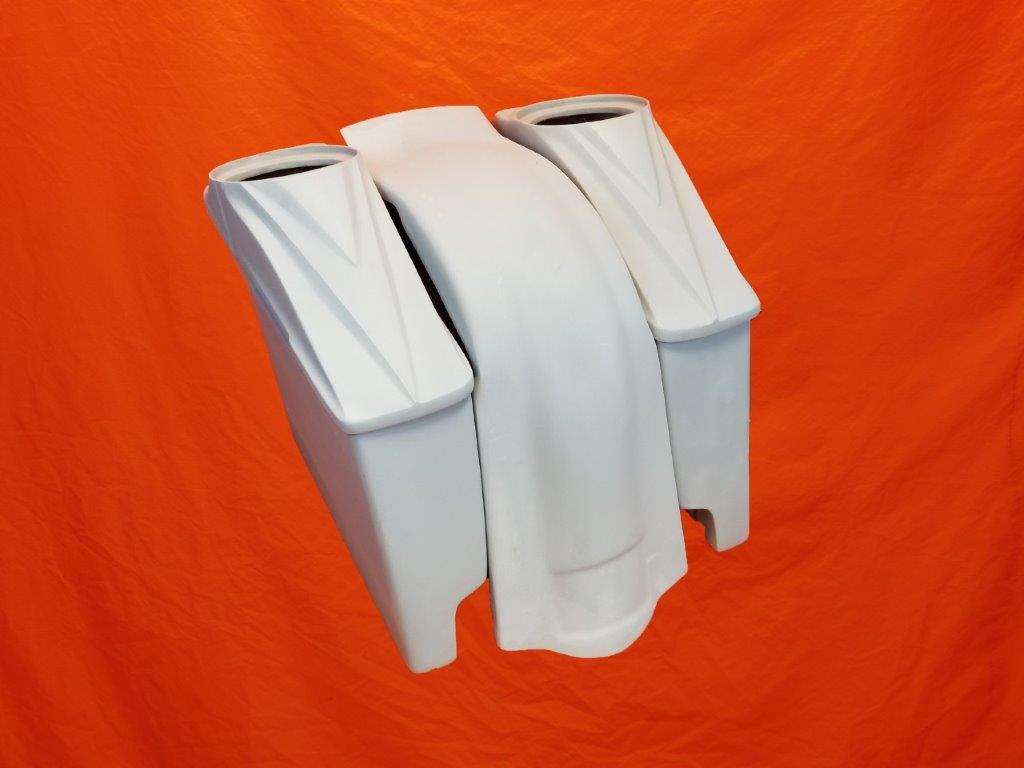 Harley Davidson 6" Bagger Stretched Bags 8.8 Speaker Lids Fender - Image 2
