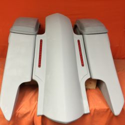 Harley Davidson 6" Trendsetter Extended Saddlebag LED Fender Kit Dual Cut Outs and Standard Lids