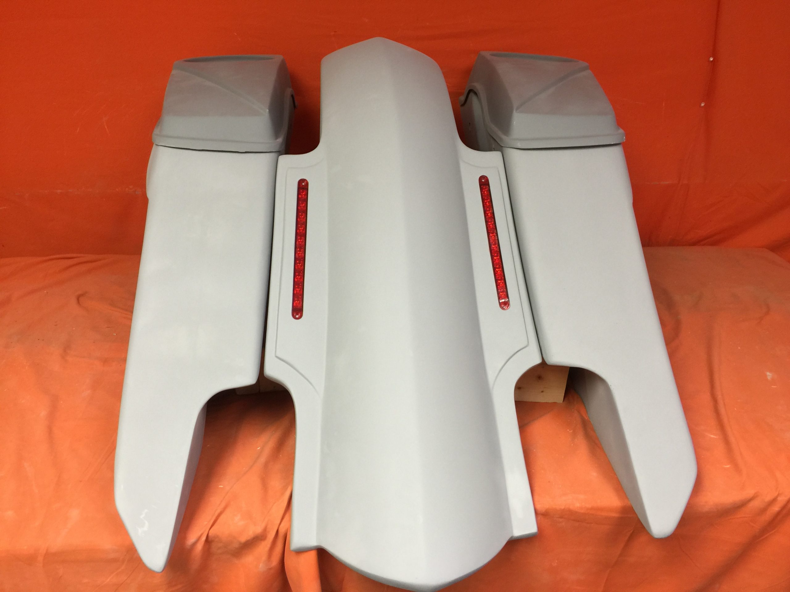 Harley Davidson 6" Trendsetter Extended Saddlebag LED Fender Kit Dual Cut Outs and 6.5" Speaker Lids 2014 - 2023 - Image 3