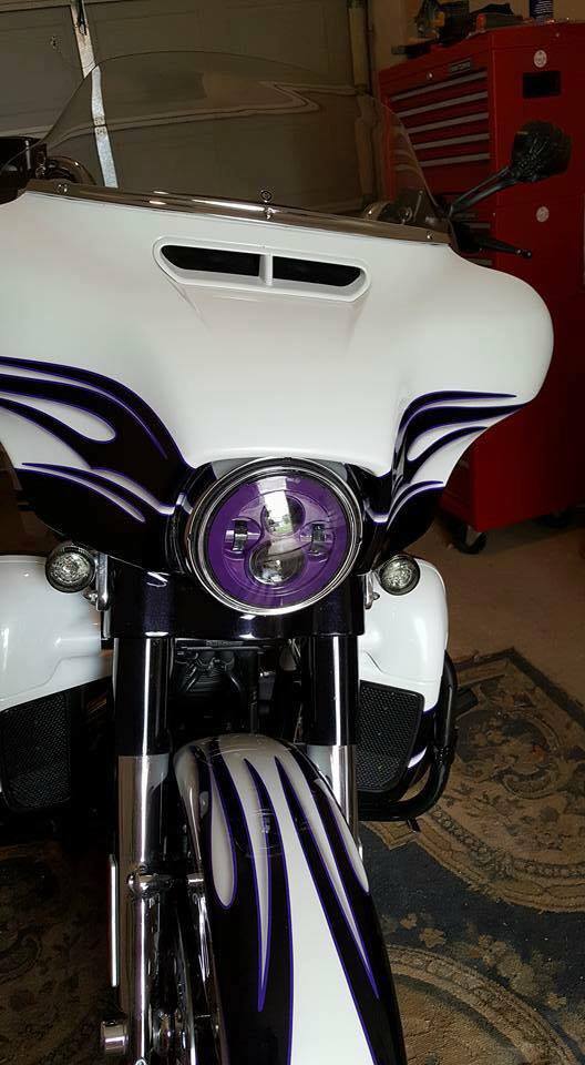 7" DAYMAKER 3 PIECE SET PURPLE BACKGROUND + PURPLE HALO LED PROJECTOR