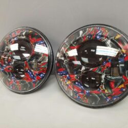 7'' CONF FLAG DESIGN Suzuki Sierra Fits: Jeep Wrangler JK CJ TJ LED Rubicon Projector Daymaker Headlights Pair / Set