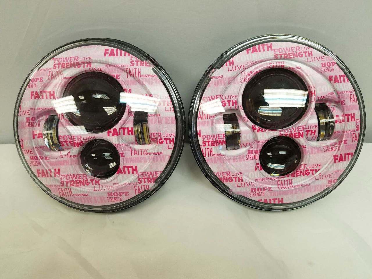 7'' GIRL POWER DESIGN Suzuki Sierra Fits: Jeep Wrangler JK CJ TJ LED Rubicon Projector Daymaker Headlights Pair / Set - Image 3