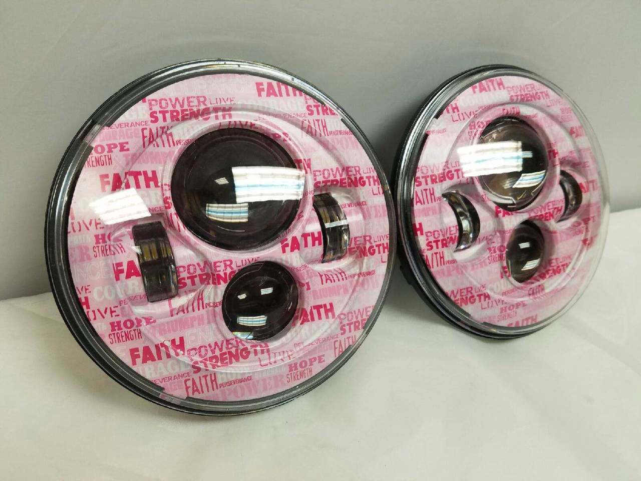 7'' GIRL POWER DESIGN Suzuki Sierra Fits: Jeep Wrangler JK CJ TJ LED Rubicon Projector Daymaker Headlights Pair / Set - Image 4