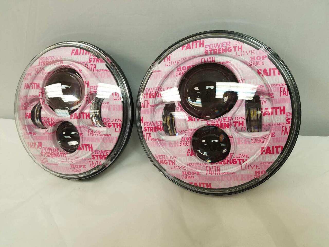 7'' GIRL POWER DESIGN Suzuki Sierra Fits: Jeep Wrangler JK CJ TJ LED Rubicon Projector Daymaker Headlights Pair / Set - Image 5
