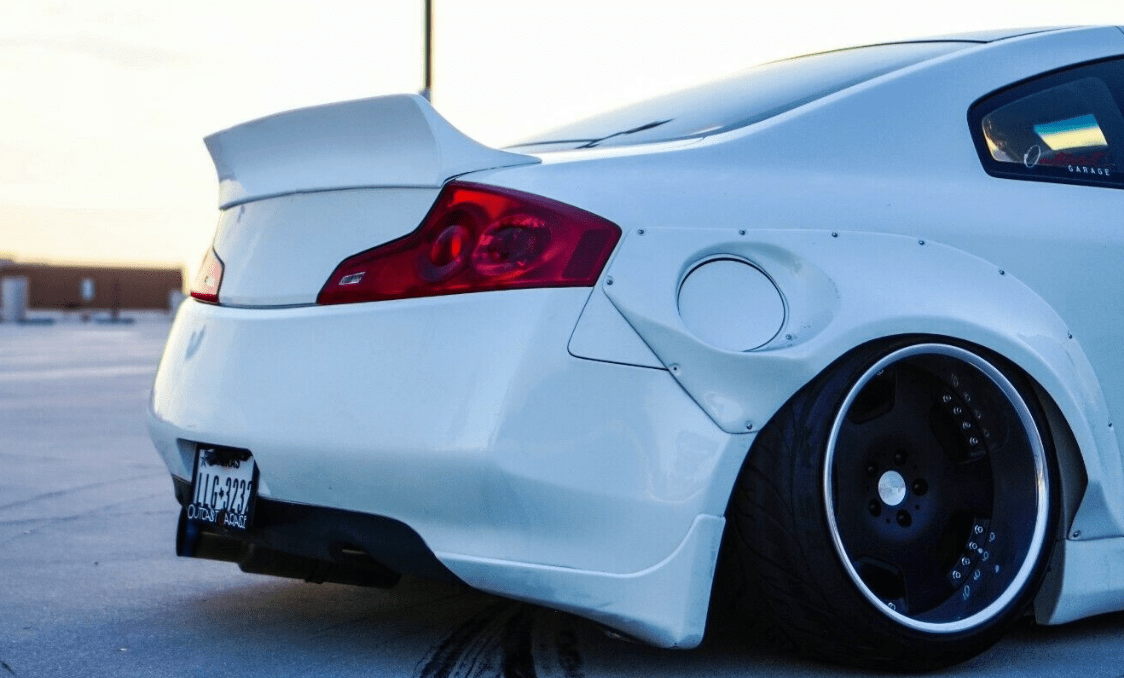 Duckbill Trunk Spoiler for 2003-2007 Infiniti G35 Coupe - Fiberglass FRP - Image 2