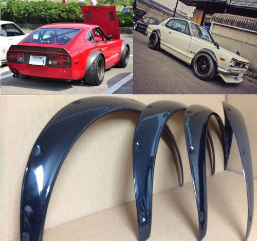 2" JDM Fender Flares Universal Fiberglass Fits: Toyota Fits: Honda Fits: Nissan Fits: Subaru Datsun (4 pieces) NEW - Image 5