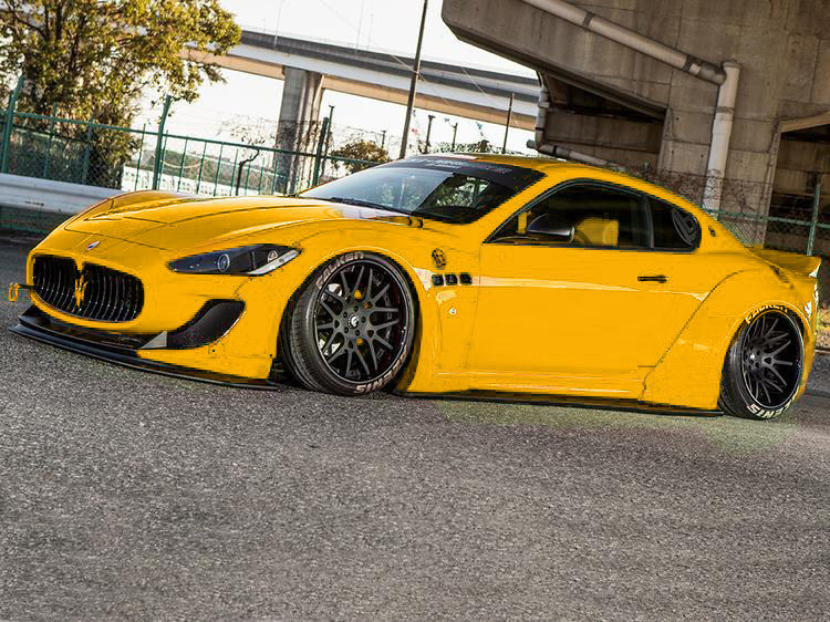 FRP LBPE Wide Body Side Skirts 4pc for Maserati GranTurismo 08-13 - Image 3