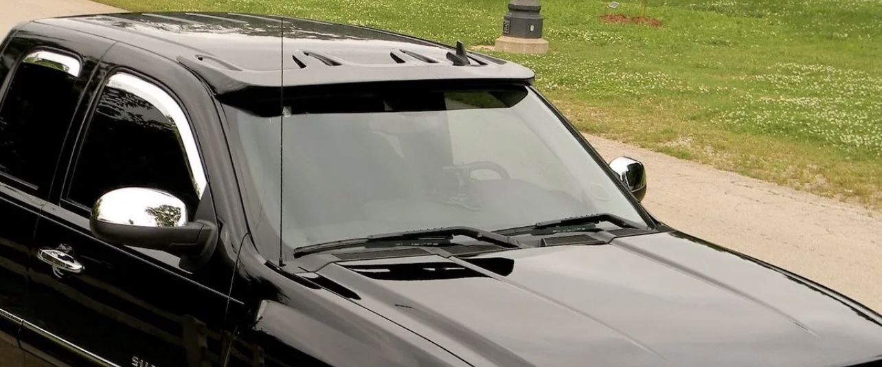 UNPAINTED TRUCK CAB SUN-VISOR for 2009-2017 DODGE RAM 1500 LUND-STYLE MOON VISOR - Image 2