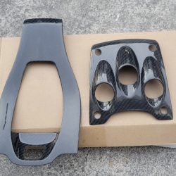 Ferrari 458 - 3K Black Carbon Fiber Center Console Gear Shift Panel Cover 2010 - 2015