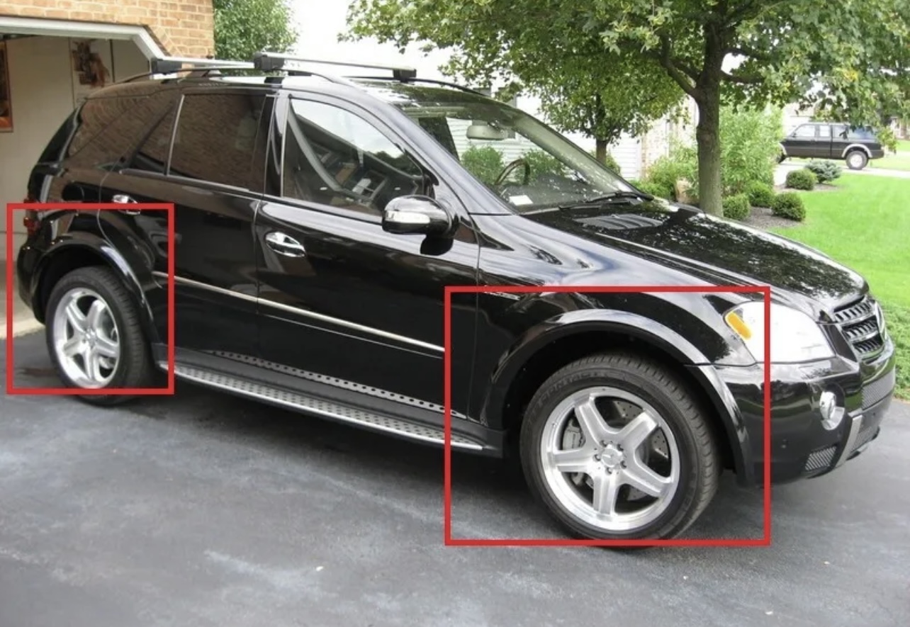 MERCEDES ML W164 AMG LOOK FENDER FLARES / WHEEL ARCH EXTENSIONS SET FOR 4 WHEELS