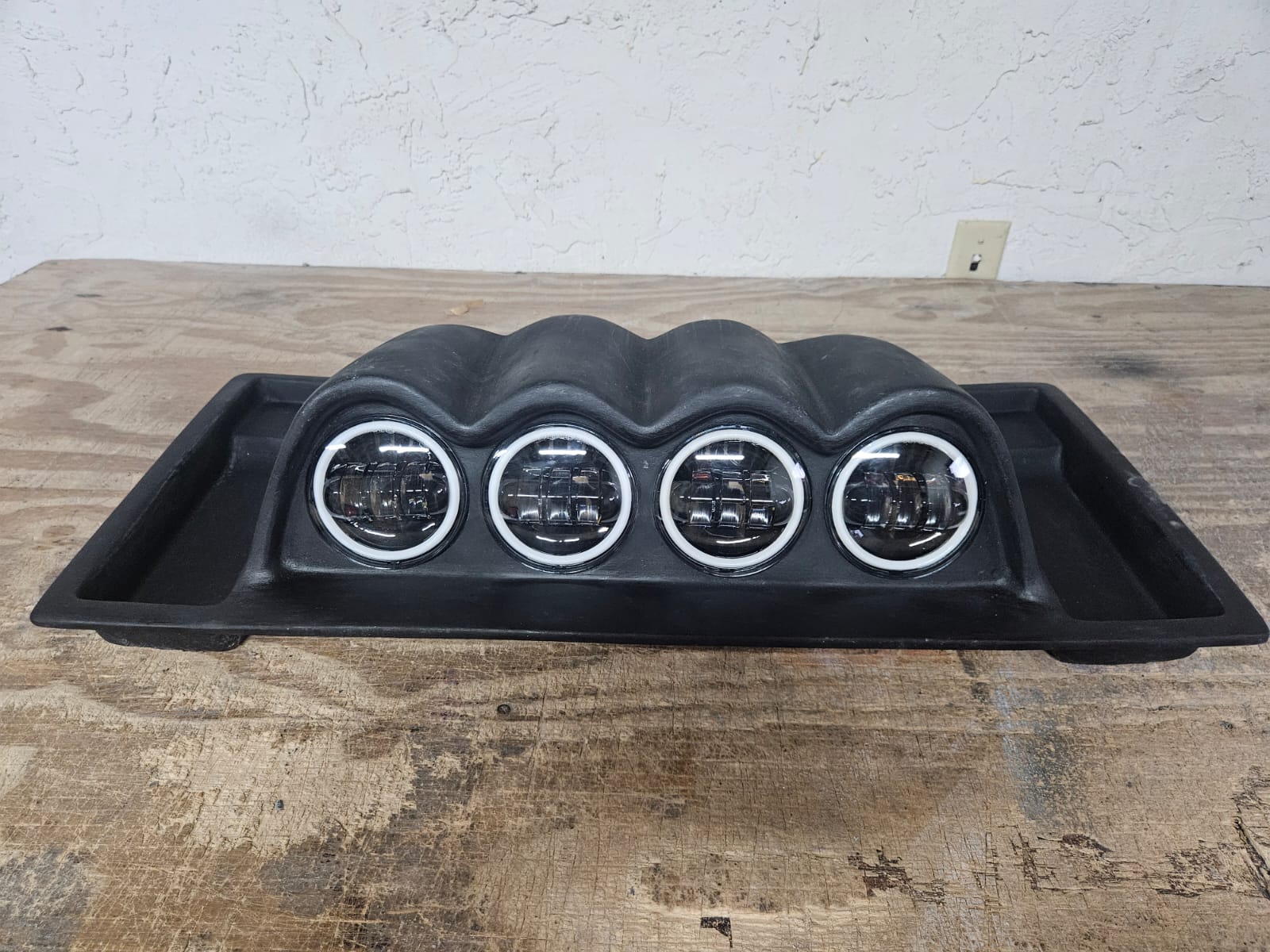 GM HOOD SCOOP for Hummer H2 with halo lights - Image 3
