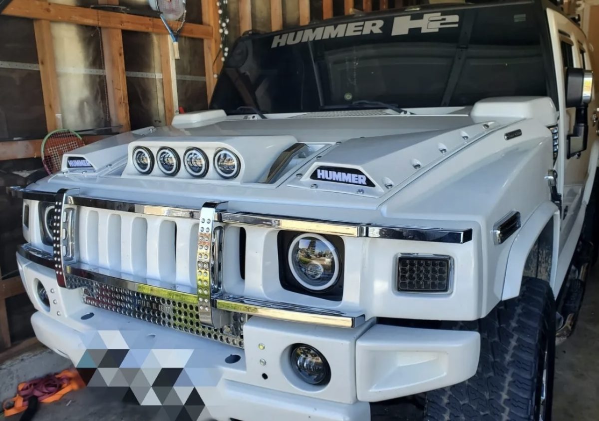 GM HOOD SCOOP for Hummer H2 with halo lights - Image 5