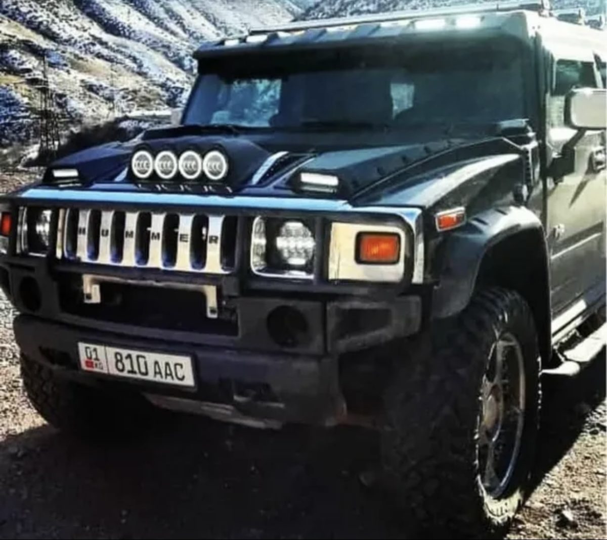 GM HOOD SCOOP for Hummer H2 with halo lights - Image 6